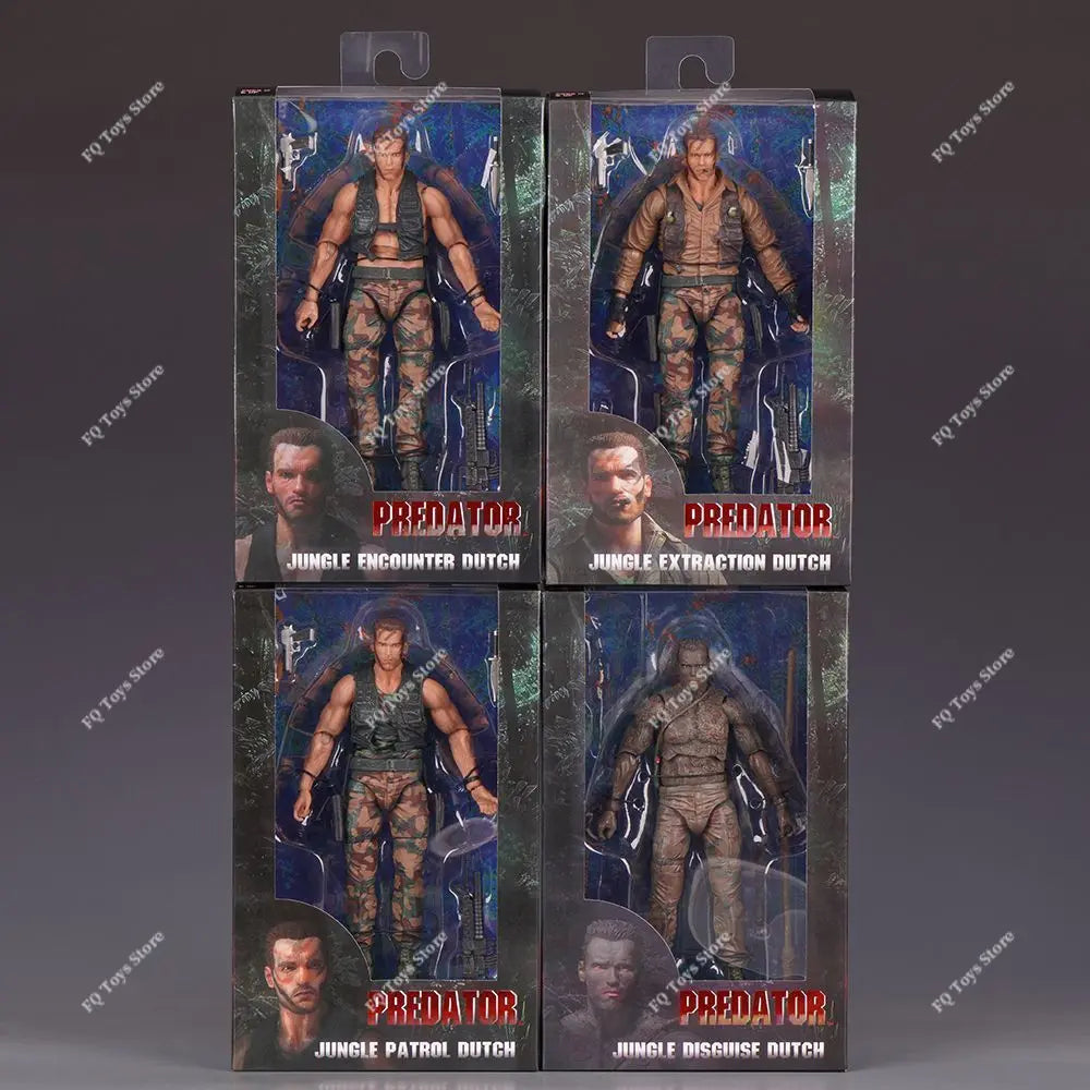 In Stock NECA KO Predator 30th Anniversary Jungle Encounter Dutch Extraction Dutch Patrol Dutch Disguise Dutch Action Figures