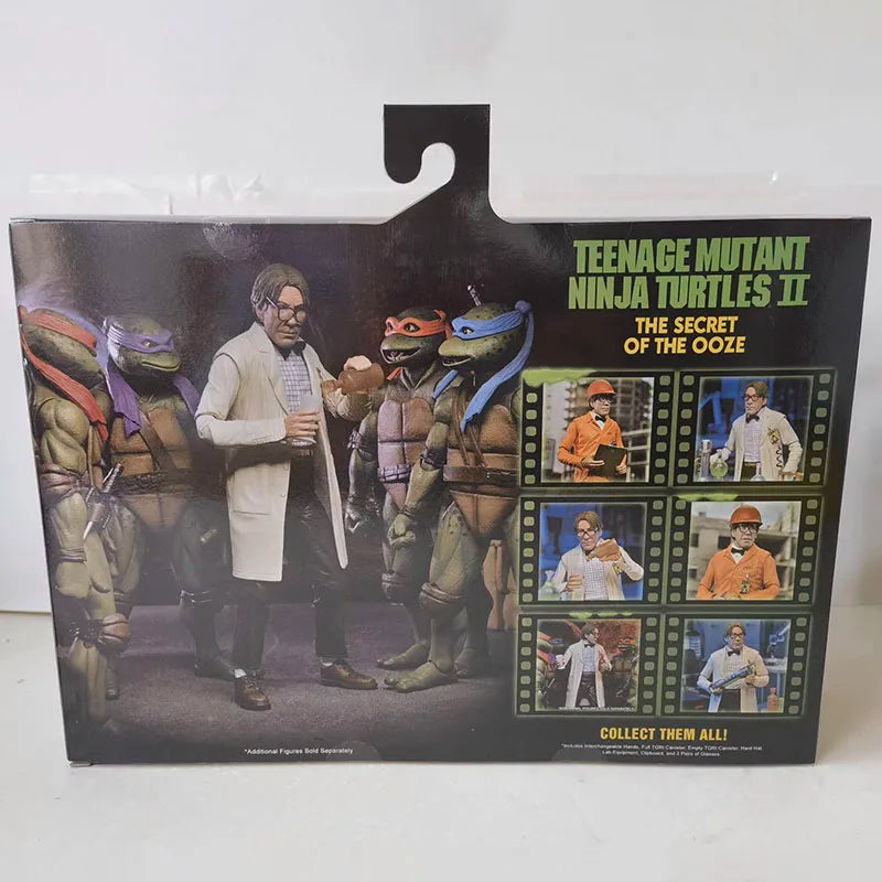 Teenage Mutant Ninja Turtle Professor Jordon Perry Figure NECA 54326 TMNT Action Figuras Collectible Model Ornaments Original