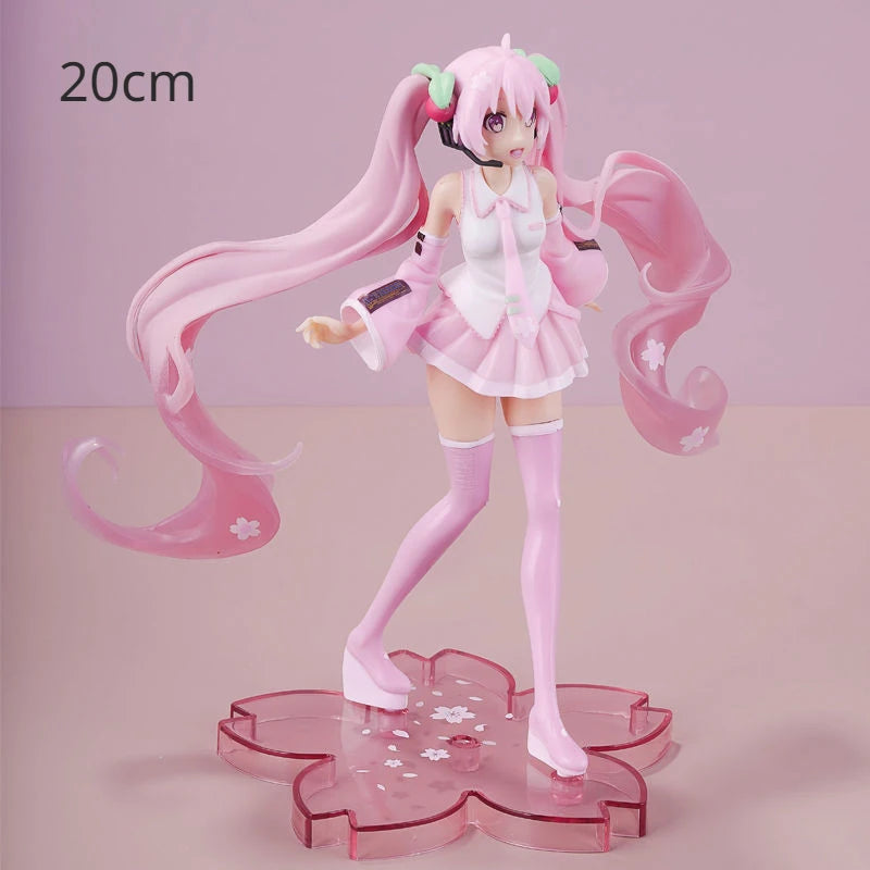Neue Anime Miku, süße Kawaii, virtuelle Sängerin Miku, Manga-Statue, Figuren, PVC-Actionfigur, 15–25 cm