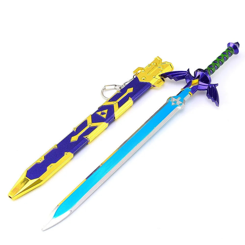 28 см Велик майсторски меч LoZ Сълзи на кралството Дъхът на дивата природа Реплика на метално оръжие Модел Линк 1:6 Екшън фигурка играчки