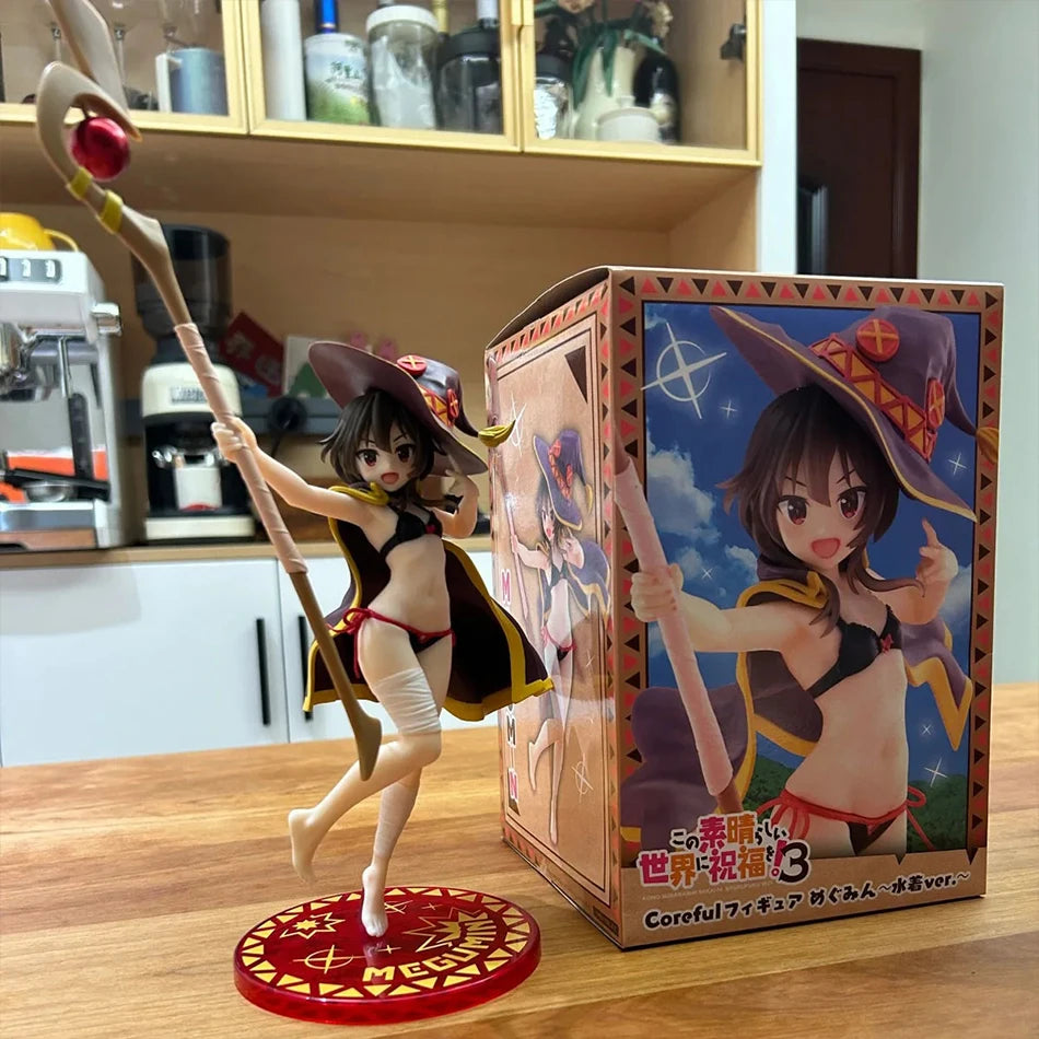 24cm Anime Figure God's Blessing On This Wonderful World Megumin Swimsuit PVC Action Figure Model Toyste Figurine For Girls Gift