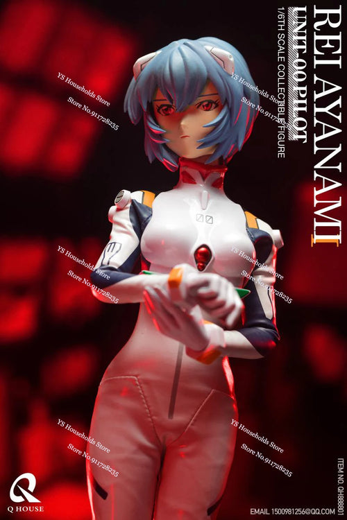 1/6 Collectible Ayanami Rei Anime Girl Action Figure EVA White Leather Bodysuit Decor 12" Full Set Decliate Female Soldier