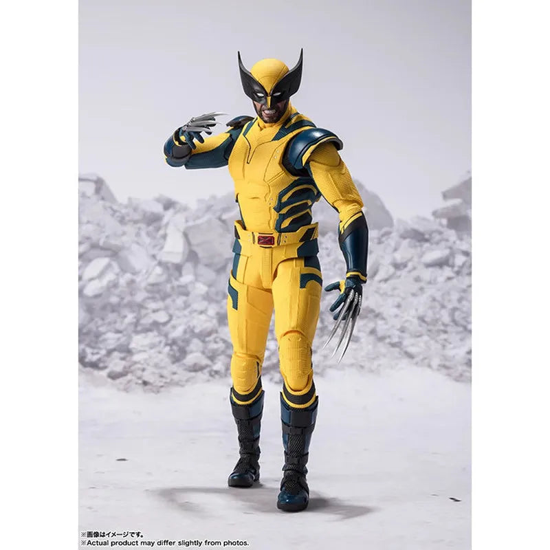 Genuine S.H.Figuarts Wolverine Marvel Deadpool & Wolverine Movie Version Articulated Action Figure Collectible For Superhero Fan