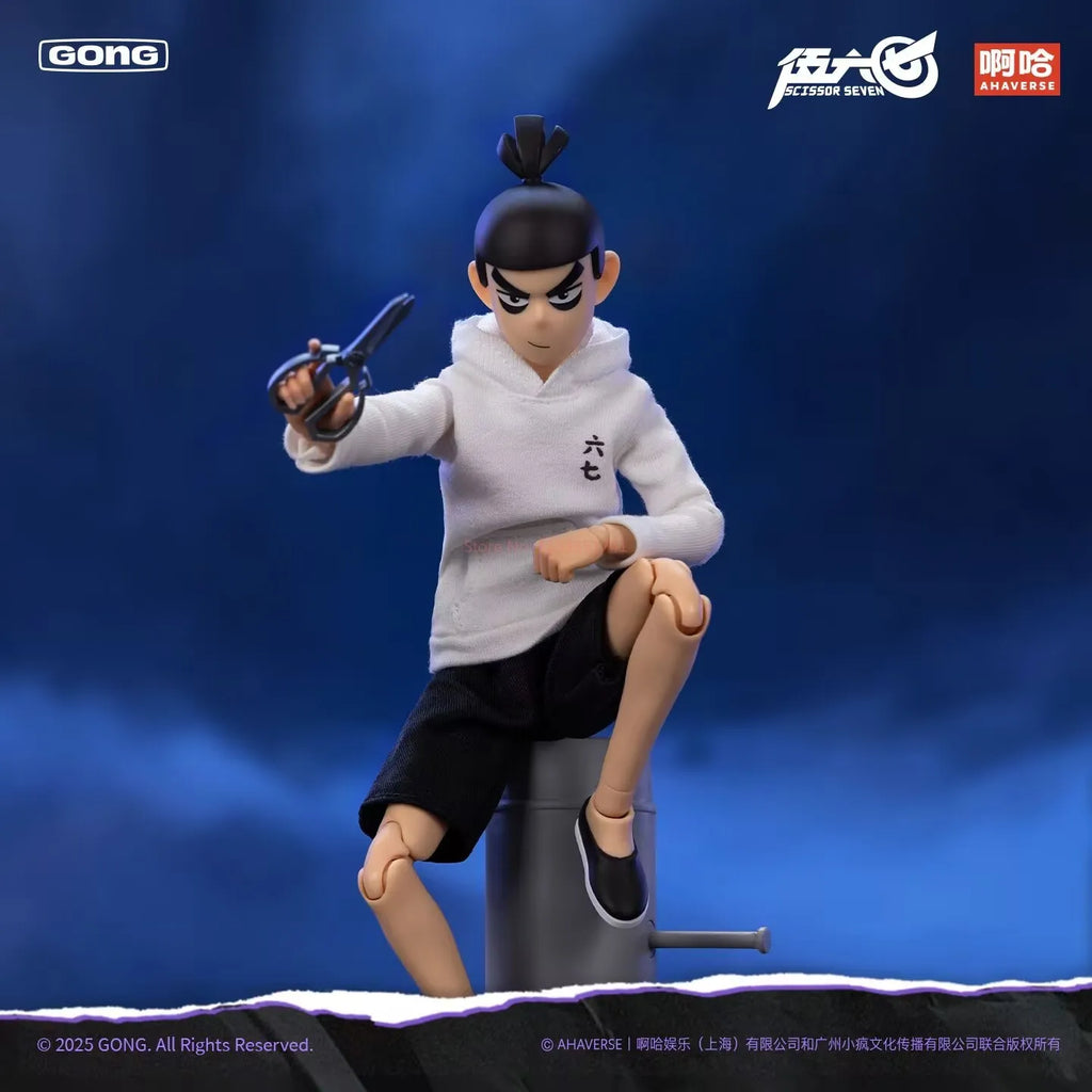 Gong Assassin Wu Liuqi Hoodie Movable Doll 1/8 22cm Animation Character Peripheral Action Figure Ornament Birthday Gifts