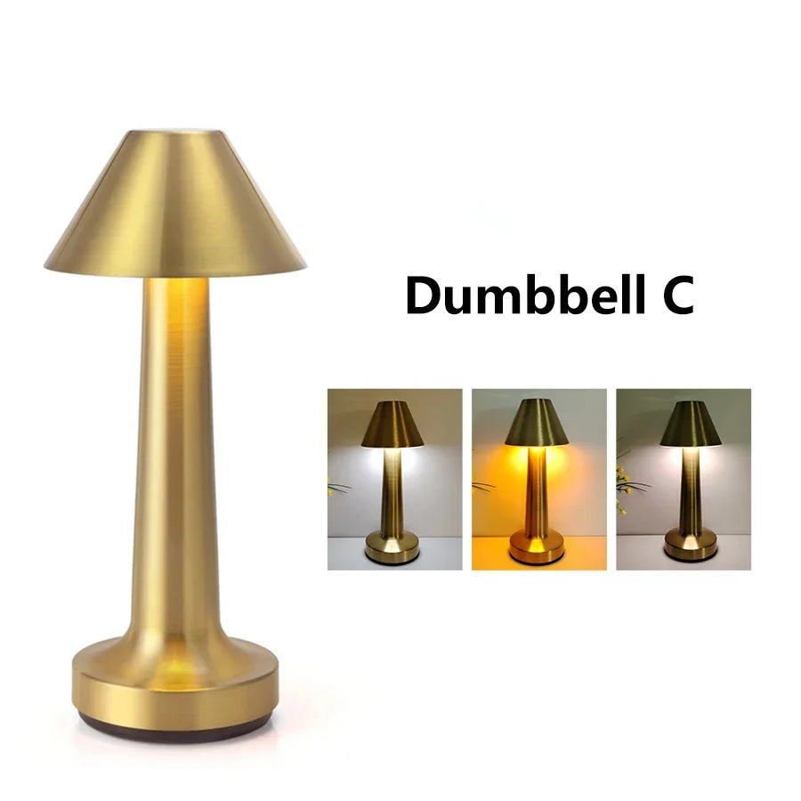 Metal Series Table Lamp Touch LED Lamp Simple Desktop Decorative Lamp Bedside Night Light For Bar, Coffee Table, Restaurant