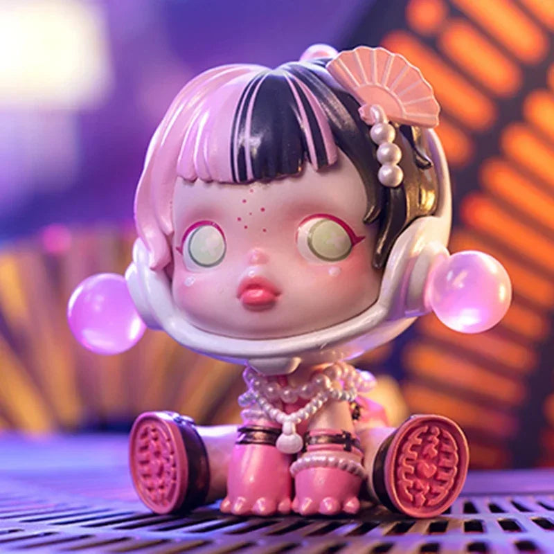 POP MART Skullpanda City of Night Series Blind Box Toys Kawaii Anime Action Figure Caixa Caja Mystery Box Dolls Girls Gift