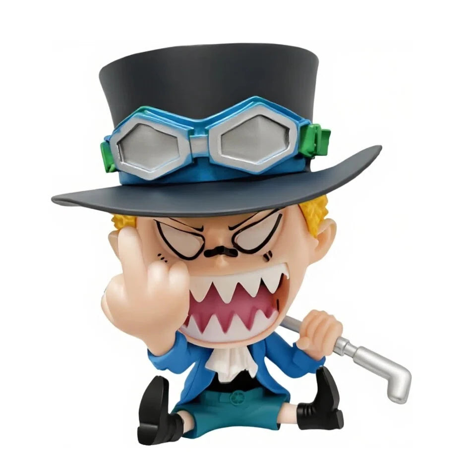 Anime One Piece Sitting Posture Luffy Suo Long Shan Zhi Character Figurine PVC Model Ornament Anime Peripheral Toys Gift