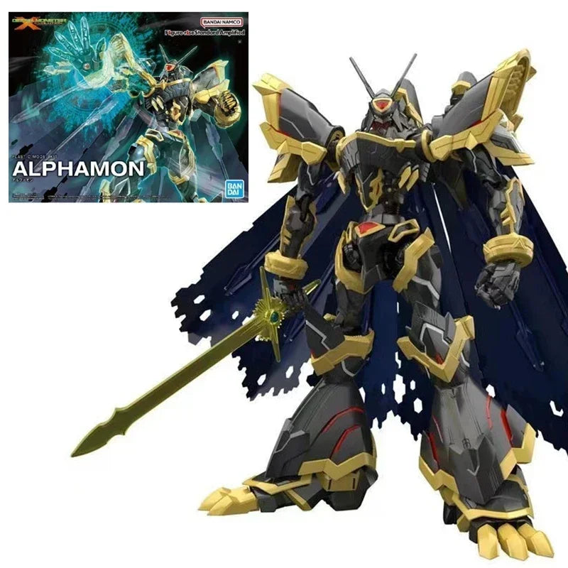 Original Bandai Digimon Adventure WarGreymon Omegamon Beelzebumon Gallantmon Alphamon Paildramon Action Figure Model with box