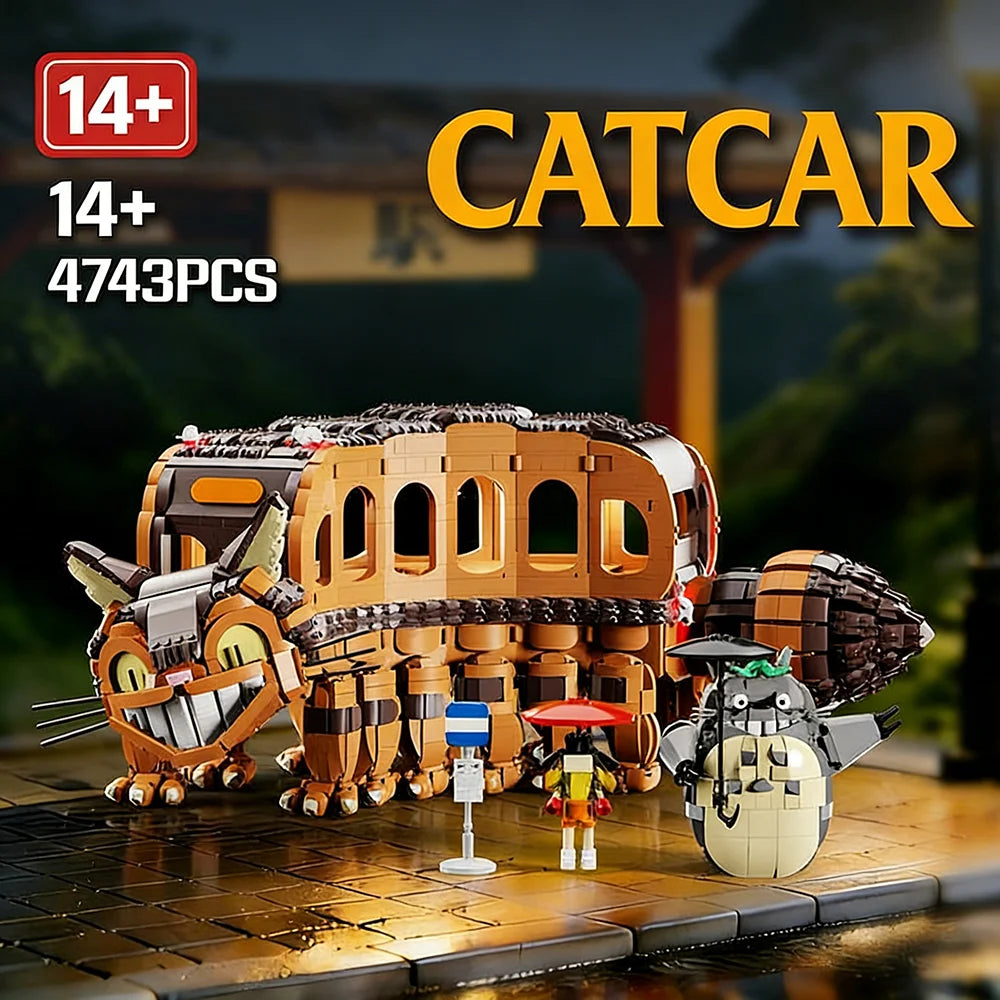 Moc shop Cat Bus Collectied Building Blocks Japanese Anime Toy Creative Model Gift for Hayao Miyazaki Anime Fans 4743PCS