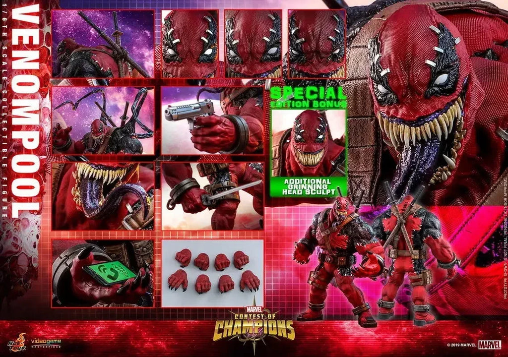 Spot SaleOriginal Marvel Venom Pool Action Figure Toy Movie Character Portrait Model 1:6 36.5cm Collectible Gift in Stockin Stoc