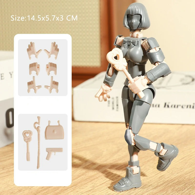 3D Printed Mannequin Dummy Magical Beauty Girl Action Figure  Multi-Jointed Movable Shapeshift Robot Ornament  For Kids Adult