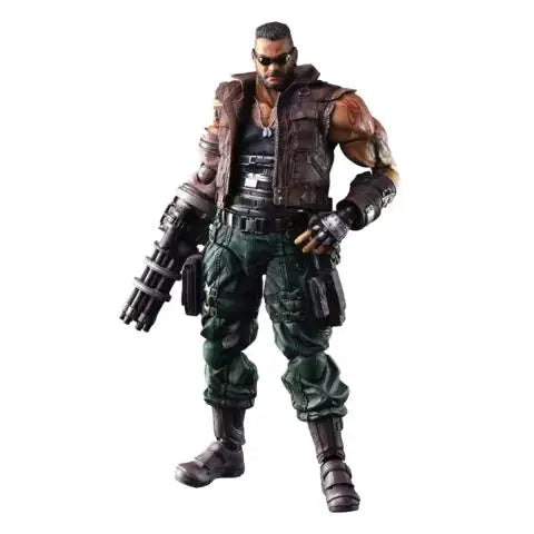Barret Wallace Figure Final Fantasy VII Remake Play Arts Kai - New sealed action figure, suitable for ages 12-15, with CE certification and high-quality design for collectors.