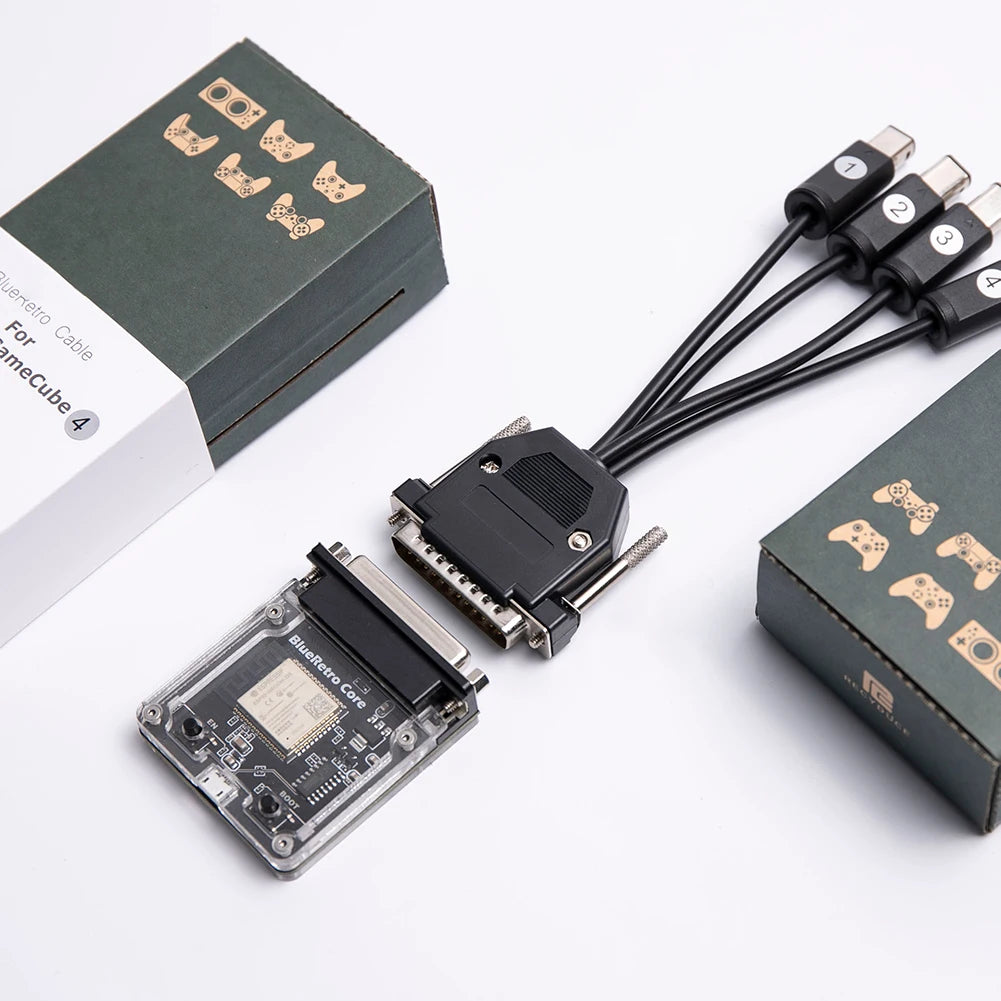 BlueRetro Bluetooth Wireless Game Controllers Converter Adapter For Nintendo GameCube Suitable PS4 5 Xbox One Switch Pro Handle