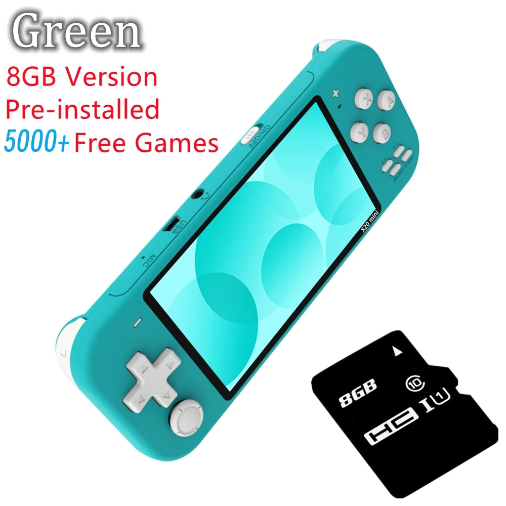 X20 mini 4,3 inch IPS bildschirm Handheld Tragbare Spielkonsole 32GB 8GB 5000 spiele für 8/16/32 bit Arcade Video spiele kind geschenk
