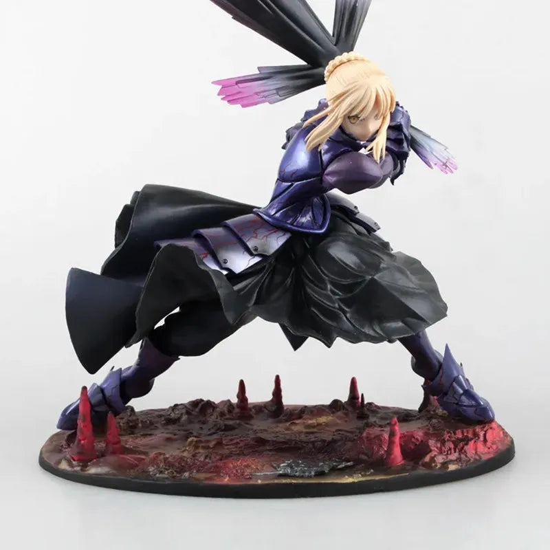 Fate/Stay Night Altria Pendragon Black Saber Hammer Anime-Actionfigur, 18 cm, voll bewegliches Spielzeugmodell für Sammler und als Geschenk