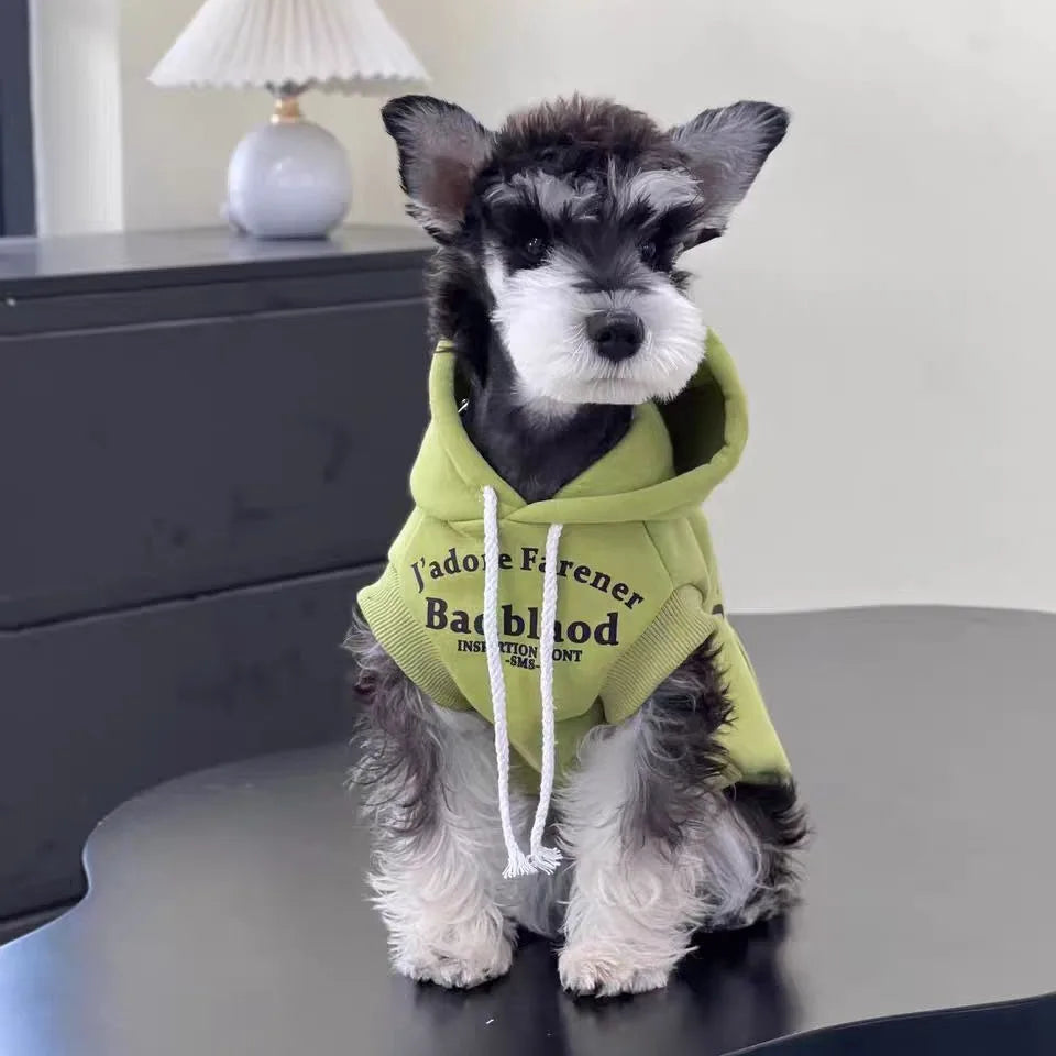 Herbst und winter fleece mit kapuze sweatshirt welpen neue winter warme kleidung