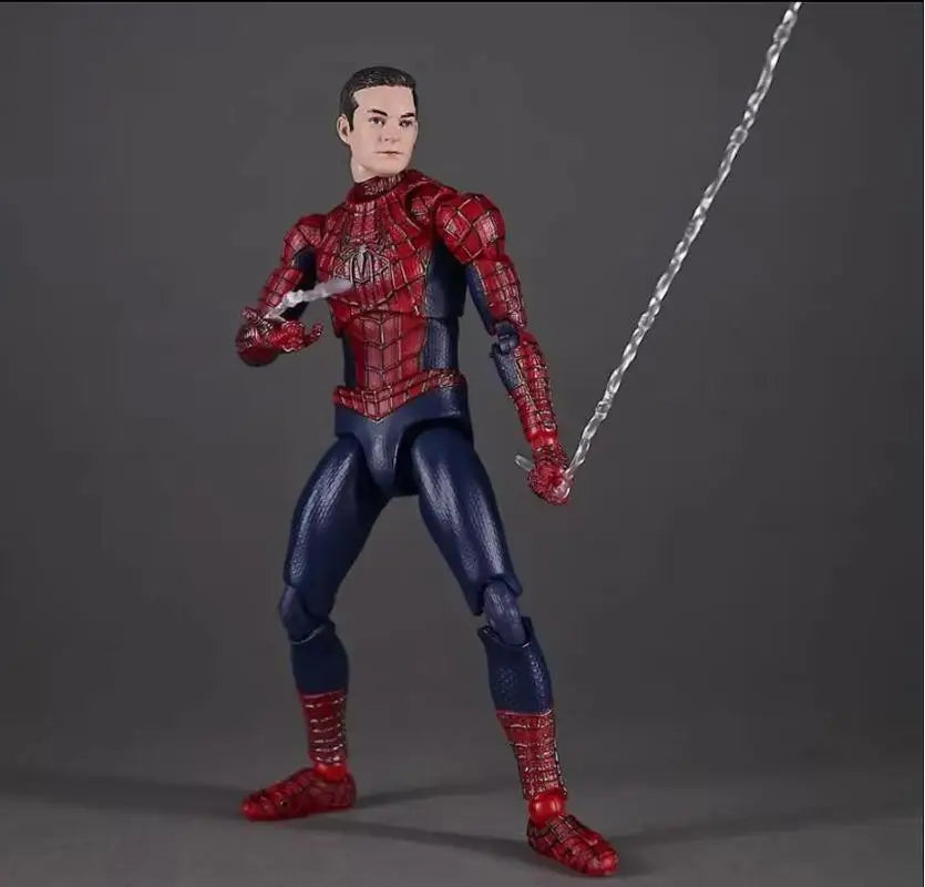 Mafex 241 Spider-Man No Way Home Articulated Action Figure Collectible Model With Replaceable Heads Hands 15.5cm For Marvel Fans