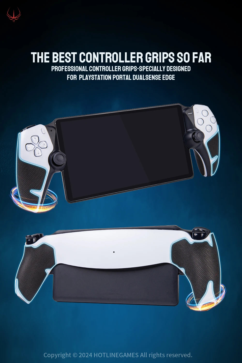 HOTLINE GAMES 2.0 PLUS Controller Grip Tape Compatible with PlayStation Portal Grips,Non-slip,Sweat-Absorbent(Classic Version)