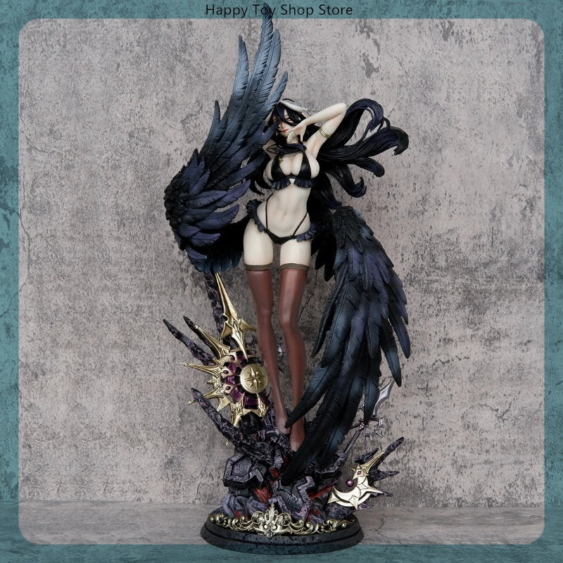 56.5cm Overlord Albedo Auspicious Day Anime Girl Figure Model Gk Statue Boys Collection Desktop Decoration Ornament Toys Gifts