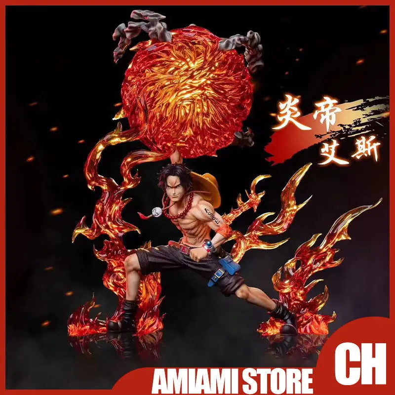 One Piece Аниме Фигурка 26см Portgas·D· Ace Анимационен екшън Периферни Играчки Фигурки Ace Mera Mera No Mi Модел PVC Подаръци Играчки