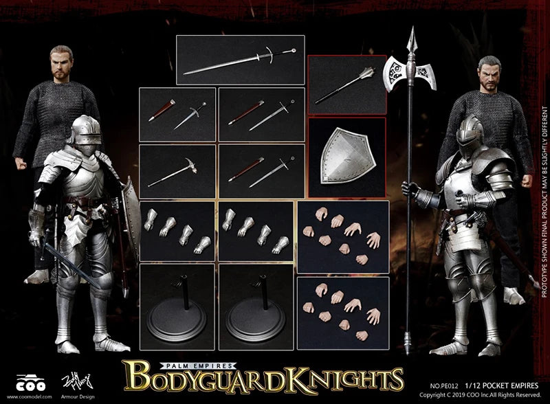 COOMODEL 1/12 Handheld Empire Series PE001 Teutonic Knights PE003 Hospital Knight Full Set 6" Action Figures In Stock