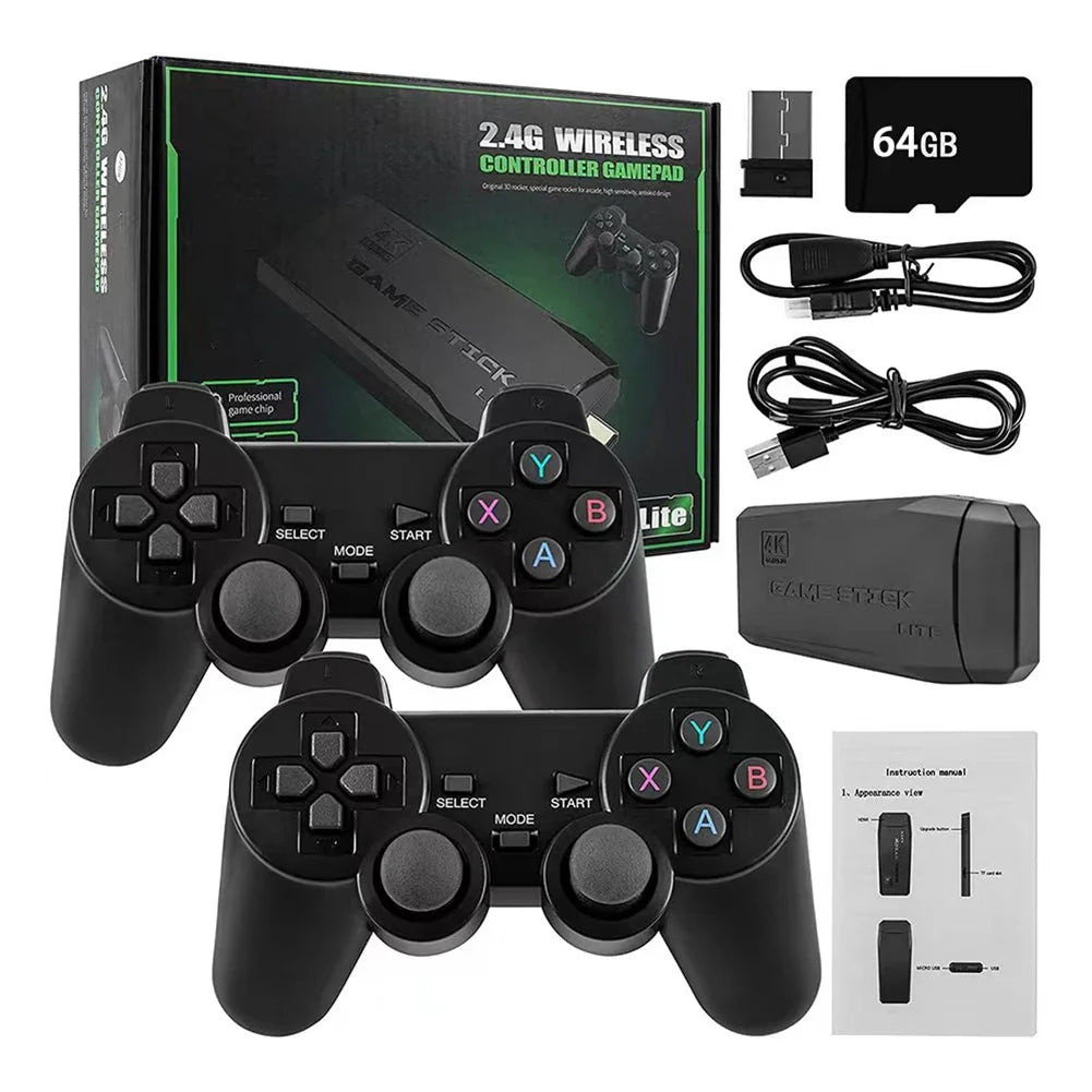 Y6/M8 Retro Game Console 4K HDMI-Compatible Output Low Latency GD10 TV Game Stick Dual Handle Portable Home Game Console for GBA