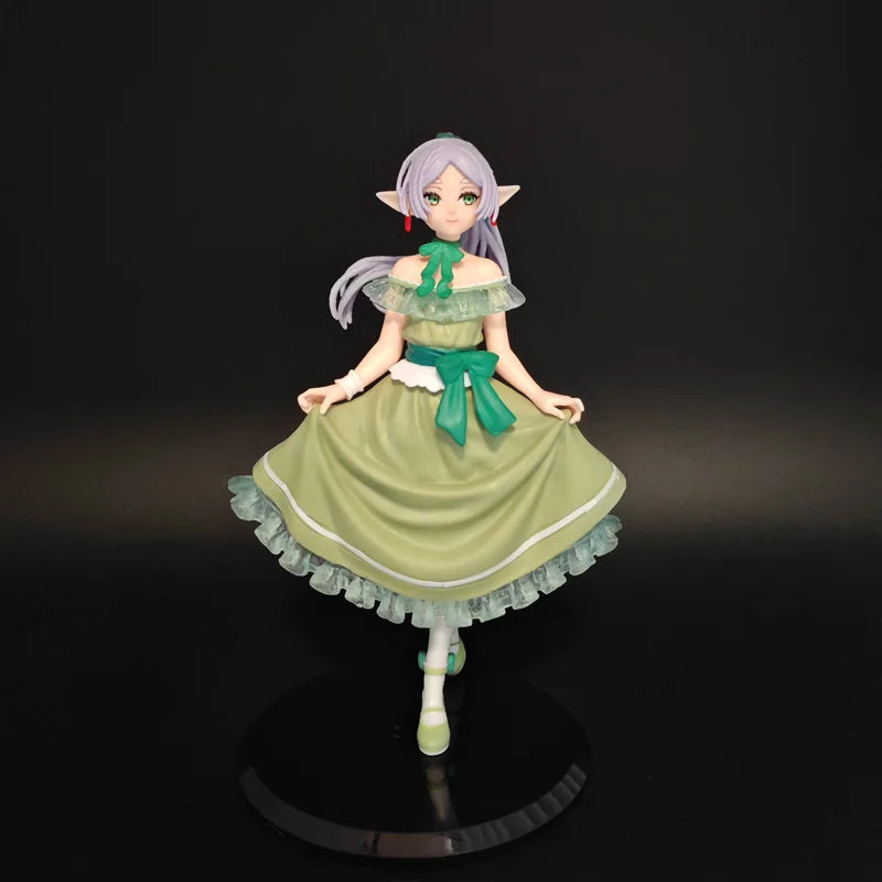 Frieren Beyond Journey's End Anime Figure Dress Style Elf Girl Statue Collectible Model Desktop Decor For Anime Fans Collection