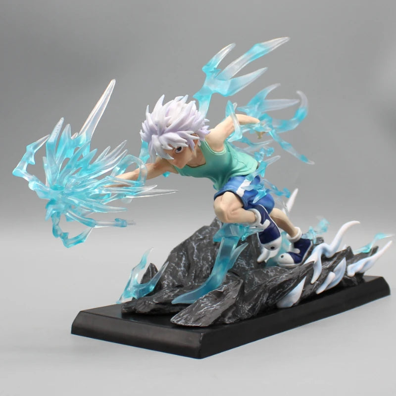 Cartoon HUNTER×HUNTER Gk Killua Zoldyck Figure Action Gon Freecss Figma Fighting Figure Anime PVC Collection Desktop Model Toys