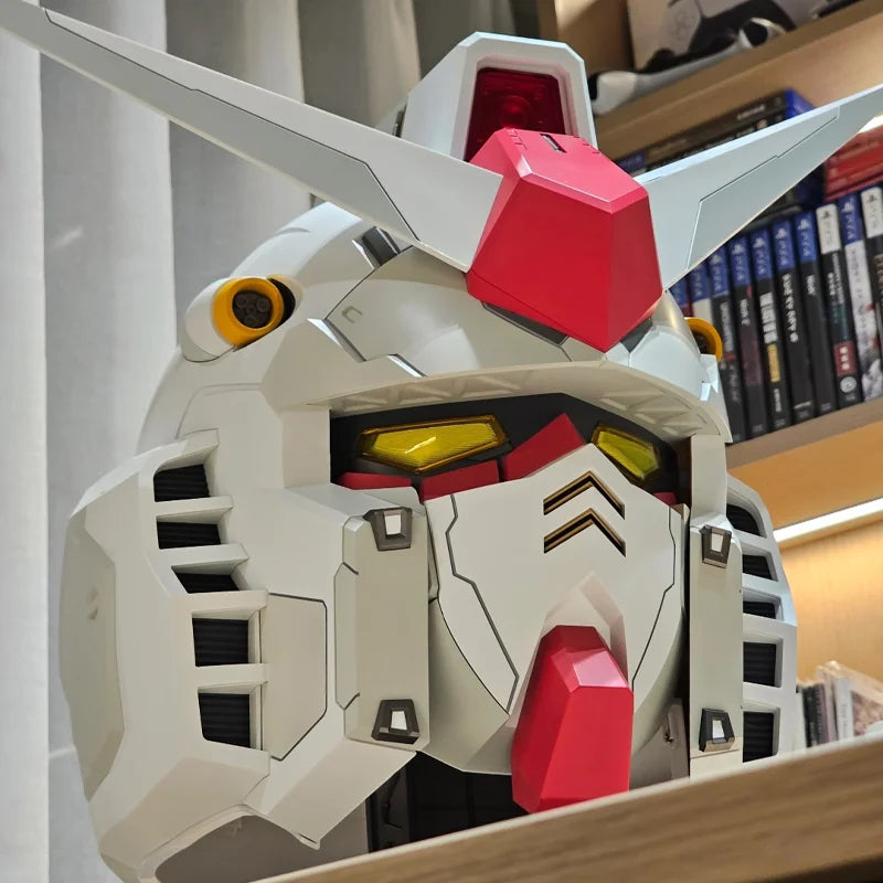 RX-78-2 Ganso Yuan Zu Mobile Suit Helmet Wearable Luminous Helmet Cos Comic Exhibition Model Figures Decorative Gift Collectible