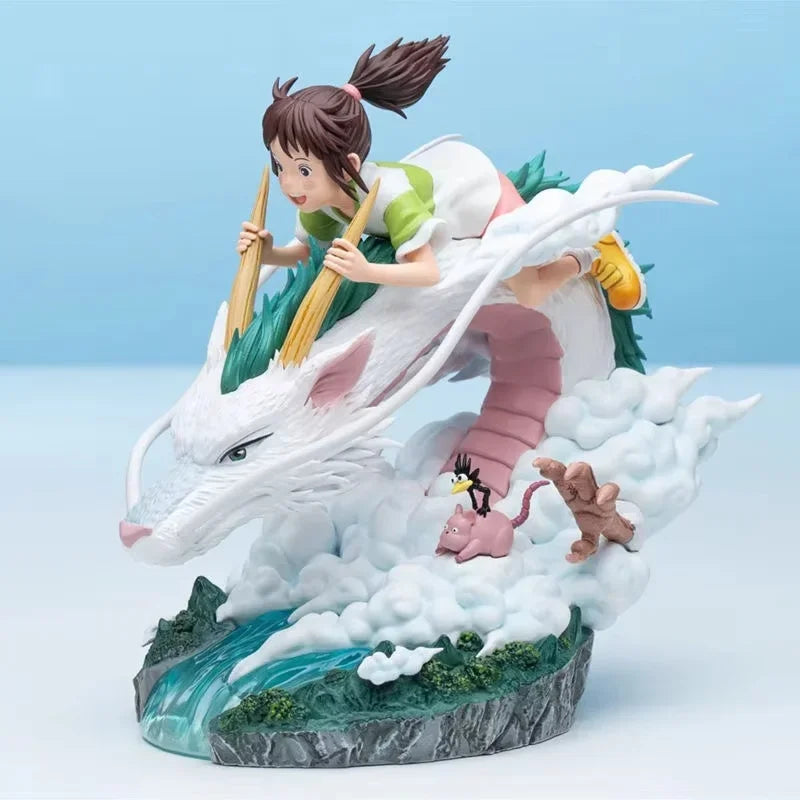 Отнесена от духовете, Studio Ghibli 16 см, сладка чиби аниме фигурка Хаяо Миядзаки, колекционерски модел, декор за бюро, перфектен подарък за фенове на анимето.