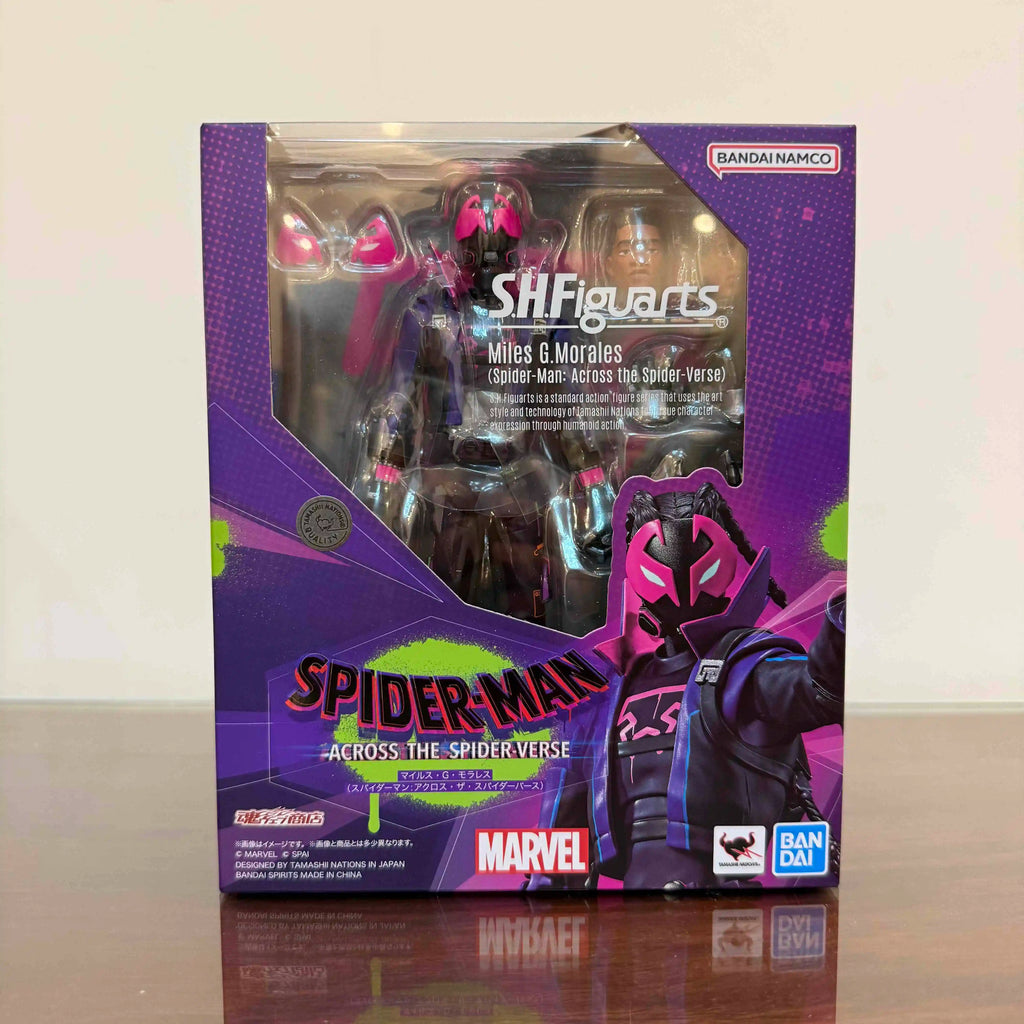 Fast Shipping Bandai Anime SHF Miles G Morales Spider-Man Across the Spider-Verse Original Model Toys Action Figure Children Kid