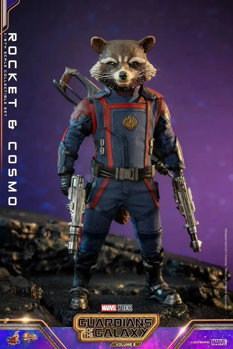 In Stock Genuine HOTTOYS HT MMS708 MMS548 Galaxy Guardians 3 Rocket Raccoon Cosmo Action Figure Model Toys Collection Ornament