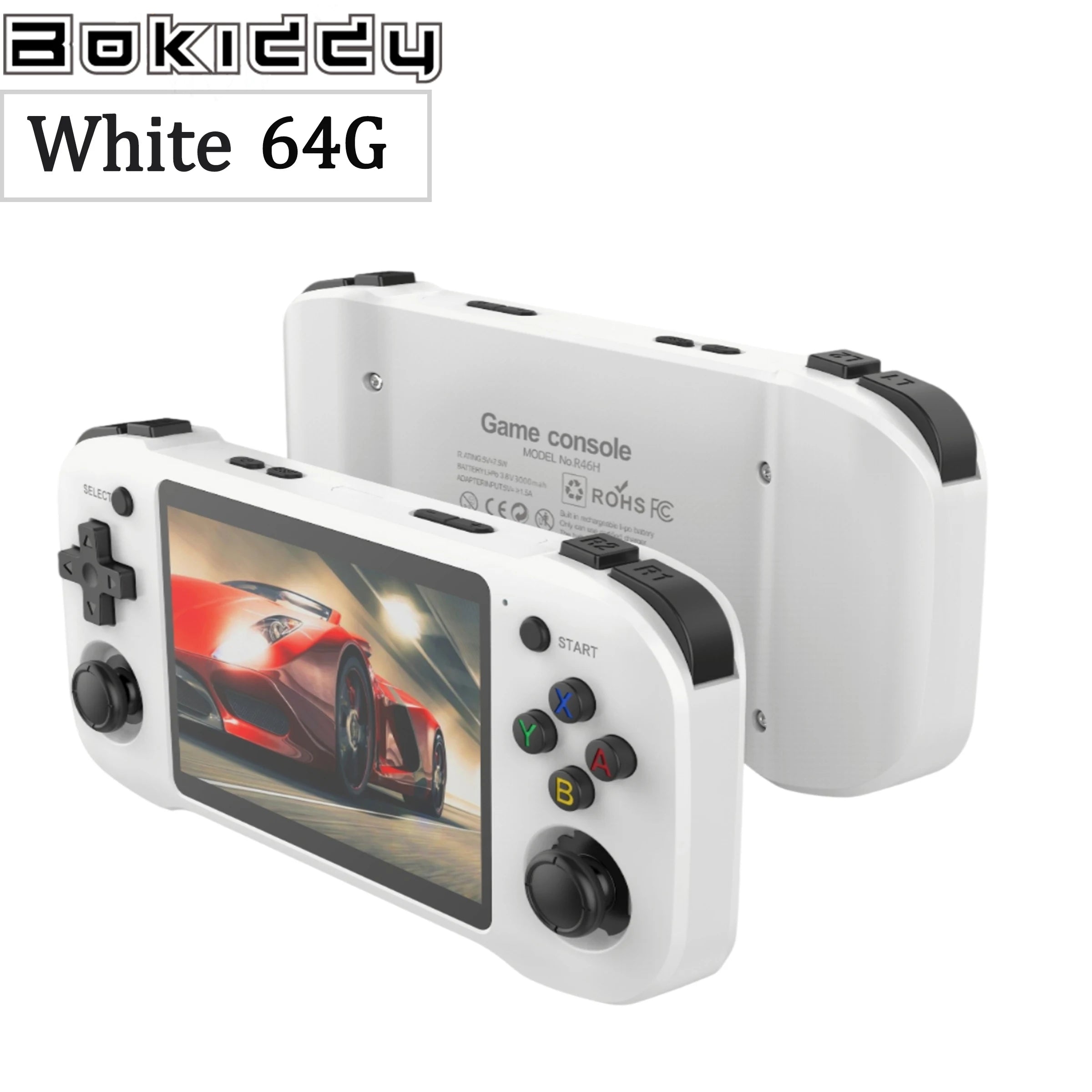 BOKIDDY R46H Retro Handheld Console Classic Game 4.2 inch HD IPS Screen Portable Video Player MAX 128G 29K Game R36H Best Gift