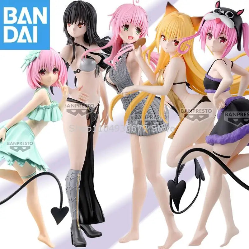 Bandai To Love Ru Darkness Glitter Glamours Momo Belia Deviluke Lala Satalin Deviluke PVC Figure Model Collector Figurine Toys