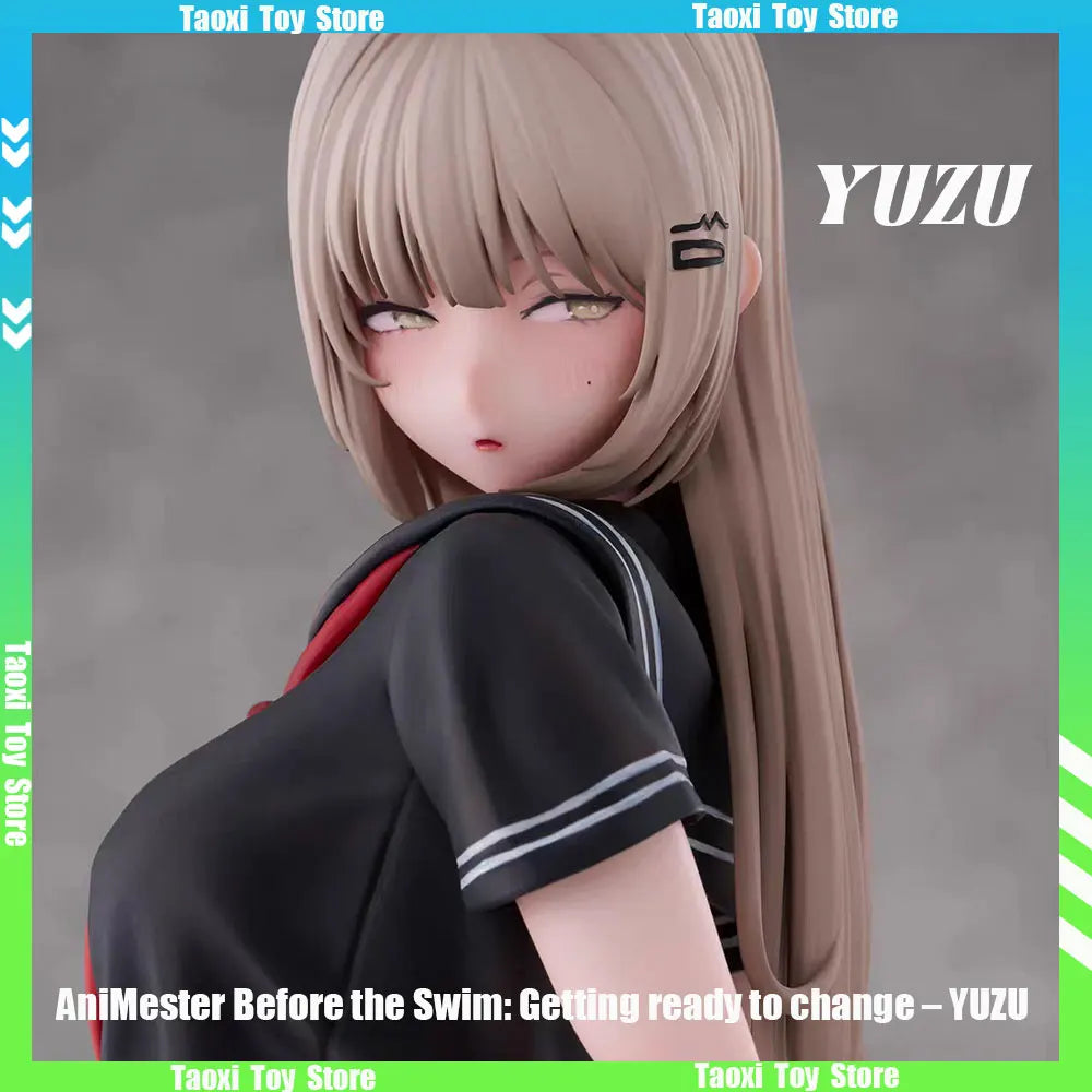 In Stock 28cm Tsugi No Jugyou Wa Suiei Yuzu Anime Figure Before The Swim Getting Ready To Change PVC Statue Collection Model Toy