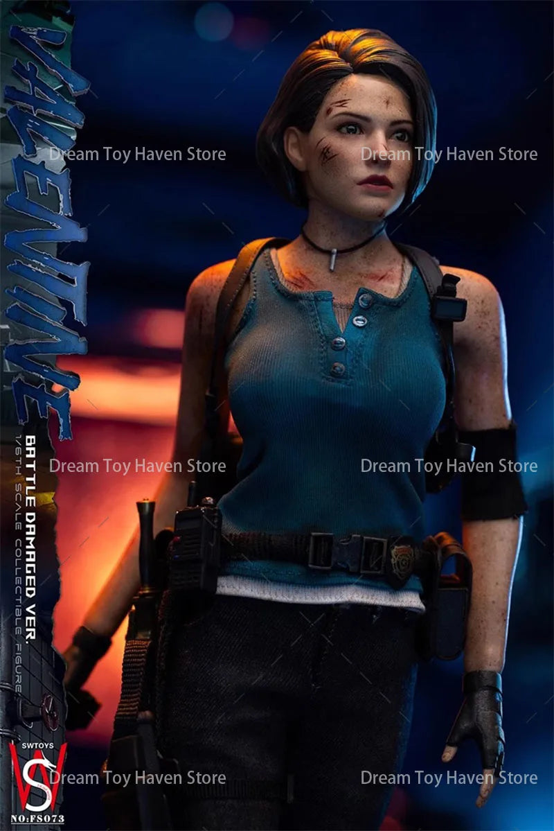 SWTOYS FS073 1/6 Scale Female Soldier Jill Battle Damage Edition Adventure Girl Movable Eye Head Sculpture 12Inch Action Figure