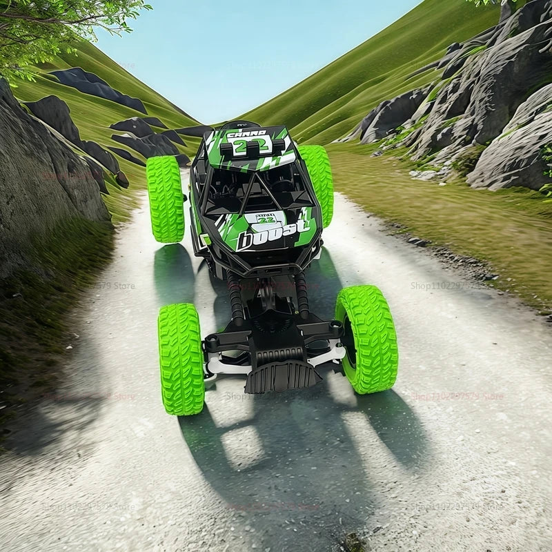 Remote Control Off-Road Climbing Car 1:18 For Kids High Speed Flashing Lights Rechargeable Toy Vehicle Gifts For Boys And Girls