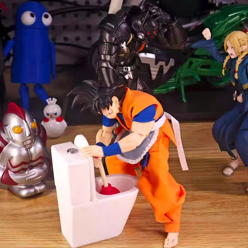 New In Stock New Dragon Ball Shf Series Figures Son Goku Daoist Robe Orange Blue Uniforms Training Suit Clothes Accessories Toys