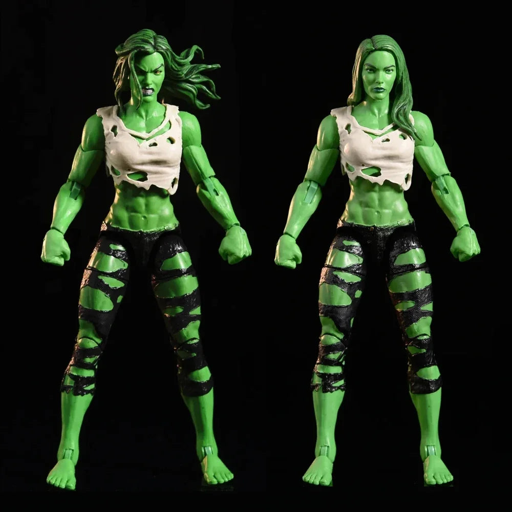 Marvel Legends Exklusive She Hulk Hulkettes Angry &amp; Normal Head Version Keine zusätzlichen offenen Hände 6" Lose Actionfigur