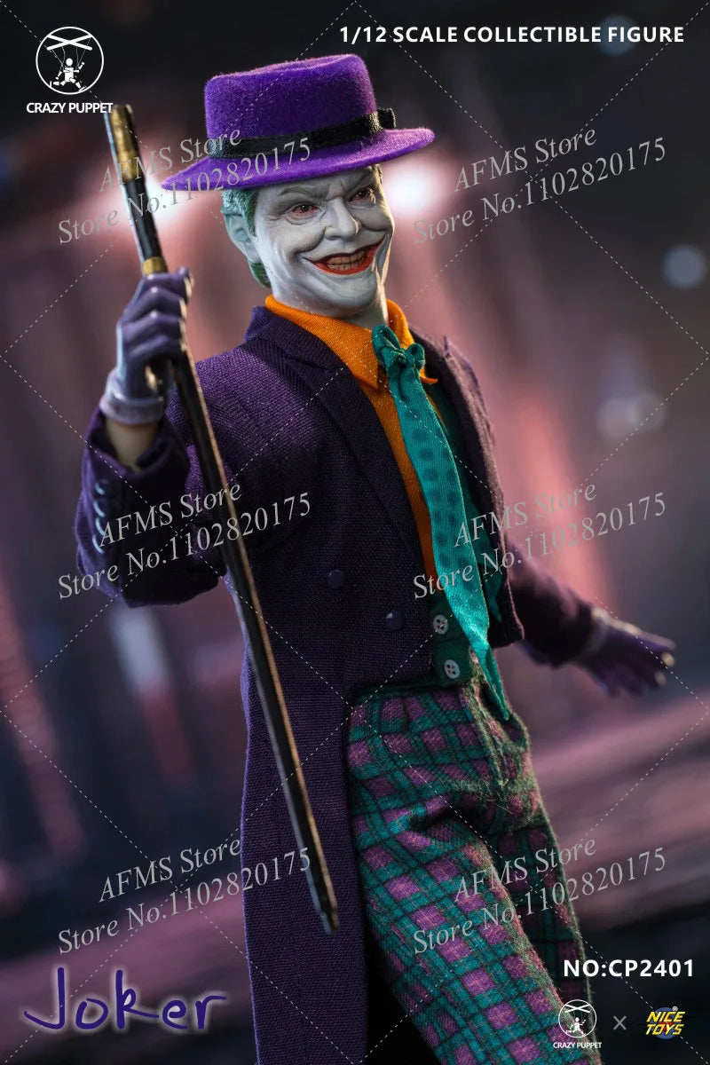 CPTOYS X NICETOYS CP2401 1/12 Scale Collectible Figure Bat Hero Clown Jack Nicholson 6Inch Men Soldier Action Figure Model Toys