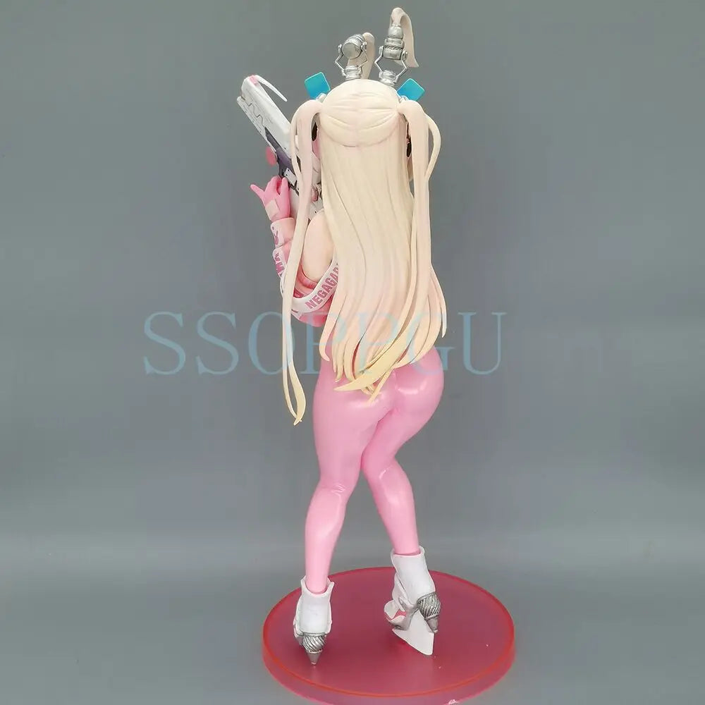 Pink Super Bunny Girl Figure Hobby Sakura DDUCK KONG 25cm Anime PVC Action Figure Toy Super Bunny Statue Collection Model Doll