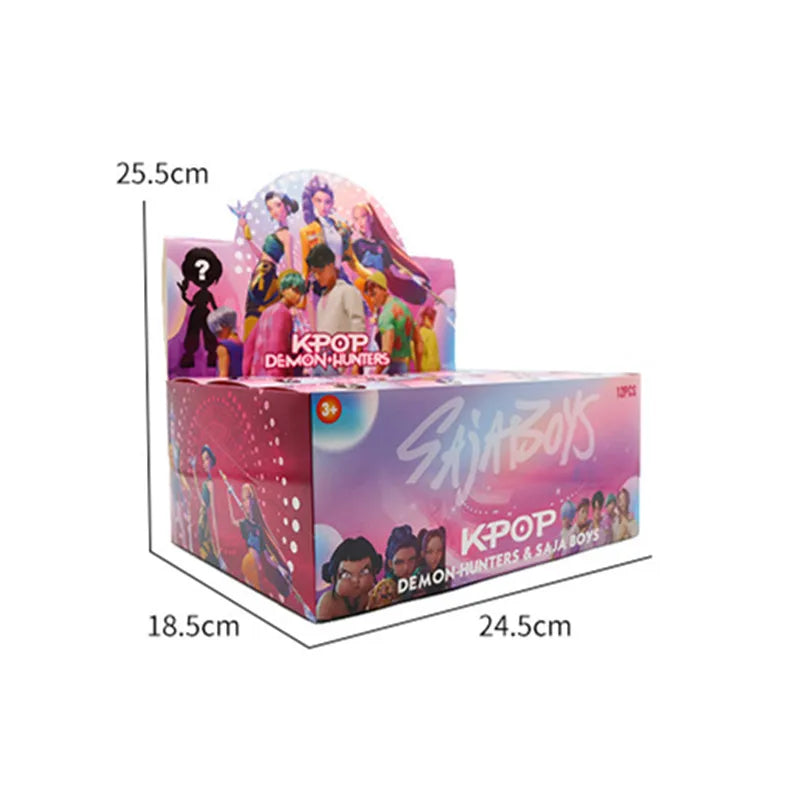 Popular anime blind boxes: K-pop Devil Hunter mini cute boy and girl fan figurines, ornaments, and surprise gifts.