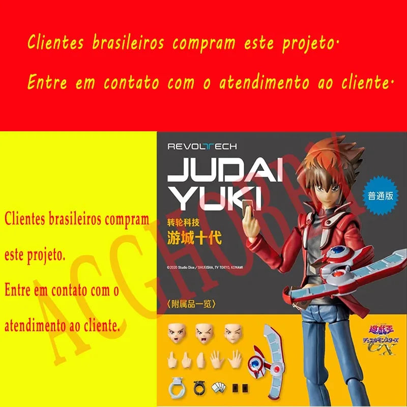 100% Original Kaiyodo Revoltech Jyudai Yuki Yu Gi Oh Duel Monsters GX DX In Stock Anime Action Figures Collection Model Toys