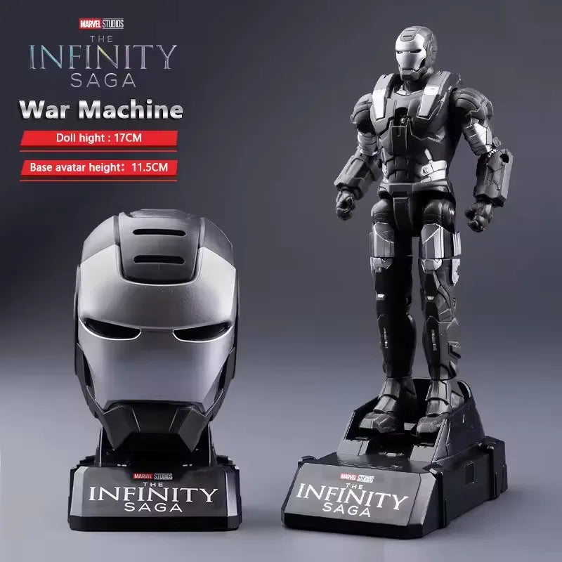 Marvel Iron Man Head Shaped Statue Deformable Toy Action Figure Spider-Man Joints Mobility Model Doll Kids educational Toys