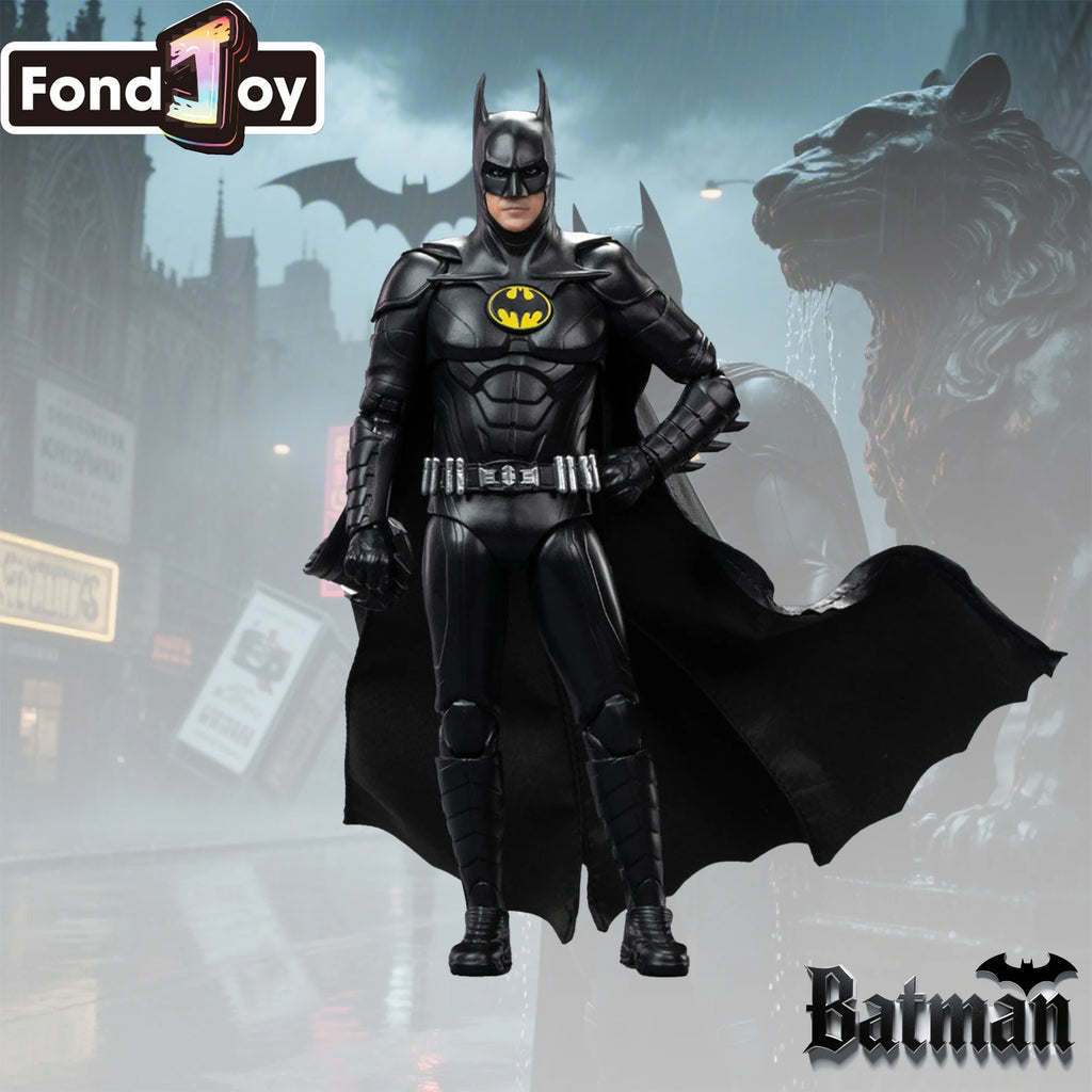 FondJoy Batman Keaton Edition Action Figure DC Anime Figurine Movable Model Toy Boys's Gifts Batman Collection