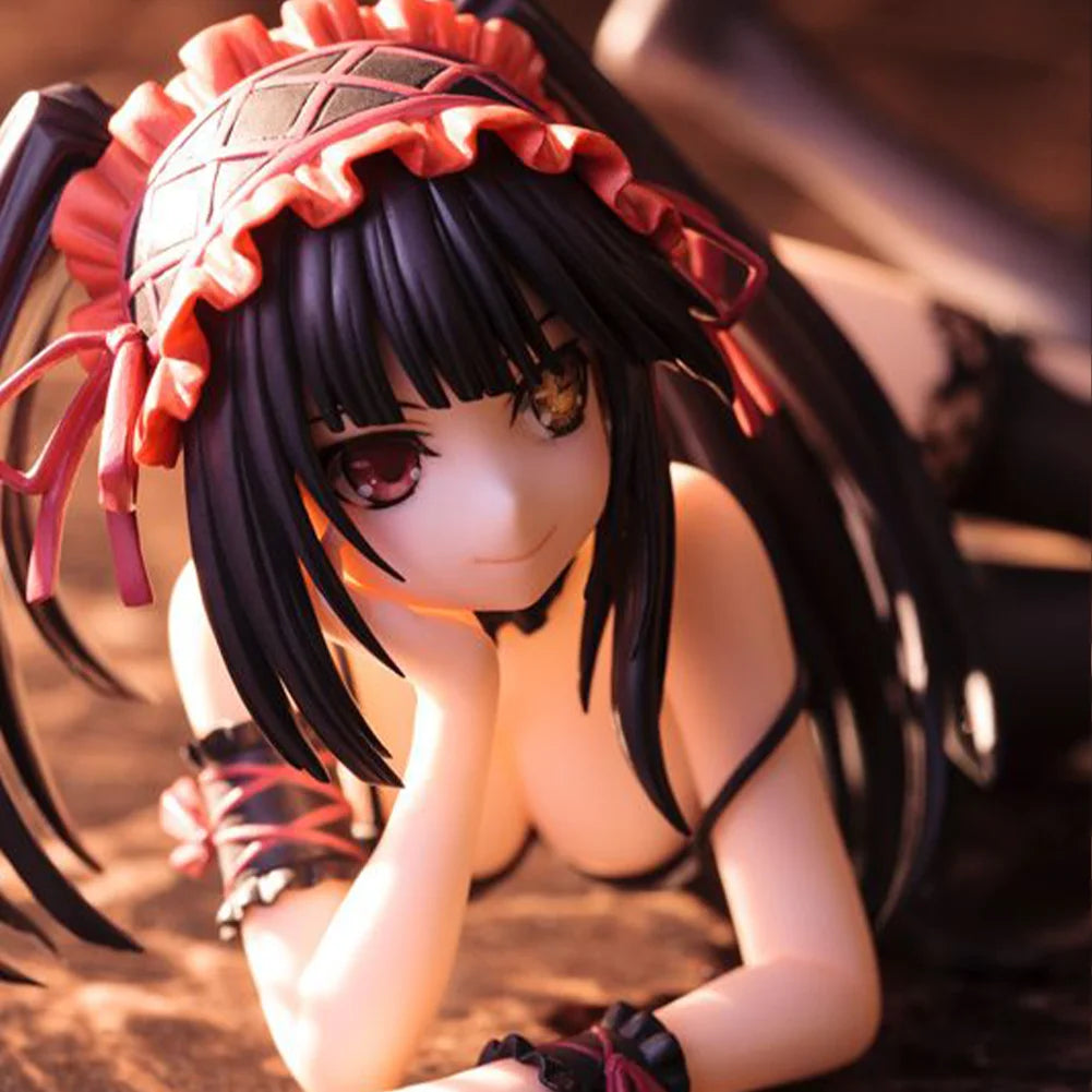 Anime Figur Tokisaki Kurumi Pyjamas Bauchlage Actionfigur Tokisaki Kurumi Figur PVC Modell Spielzeug Sammlung Statue Geschenke