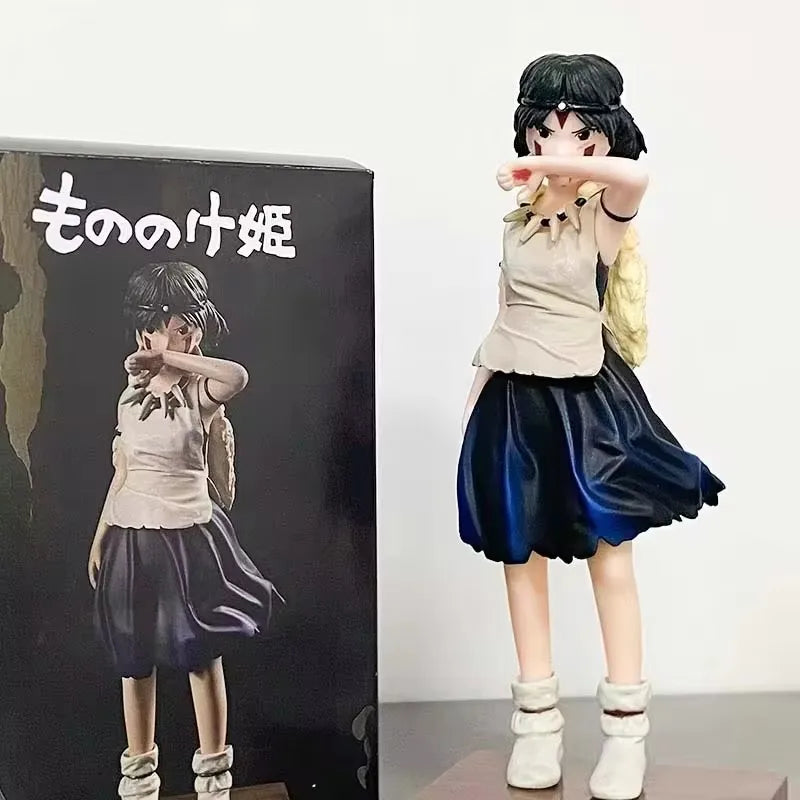19cm Princess Mononoke Anime Figures Princess Mononoke San Action Figure Cute Girl Pvc Statue Model Doll Collectible Toy Gifts