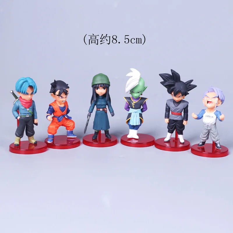 6Pcs/1Set WCF BANDAI Anime Dragon Ball Son Goku Burdock Series Figure Karifura Broli Set Model Toy Gift Collection Aciton Figure