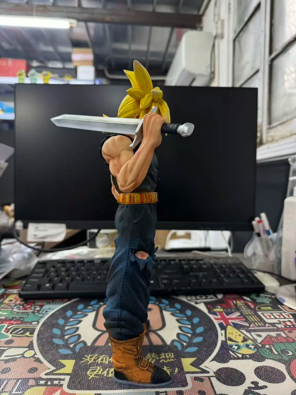 30cm Dragon Ball Z Trunks Figure Replace Heads Future Trunks Super Saiyan Action Figures Collection Mode Toys Gifts