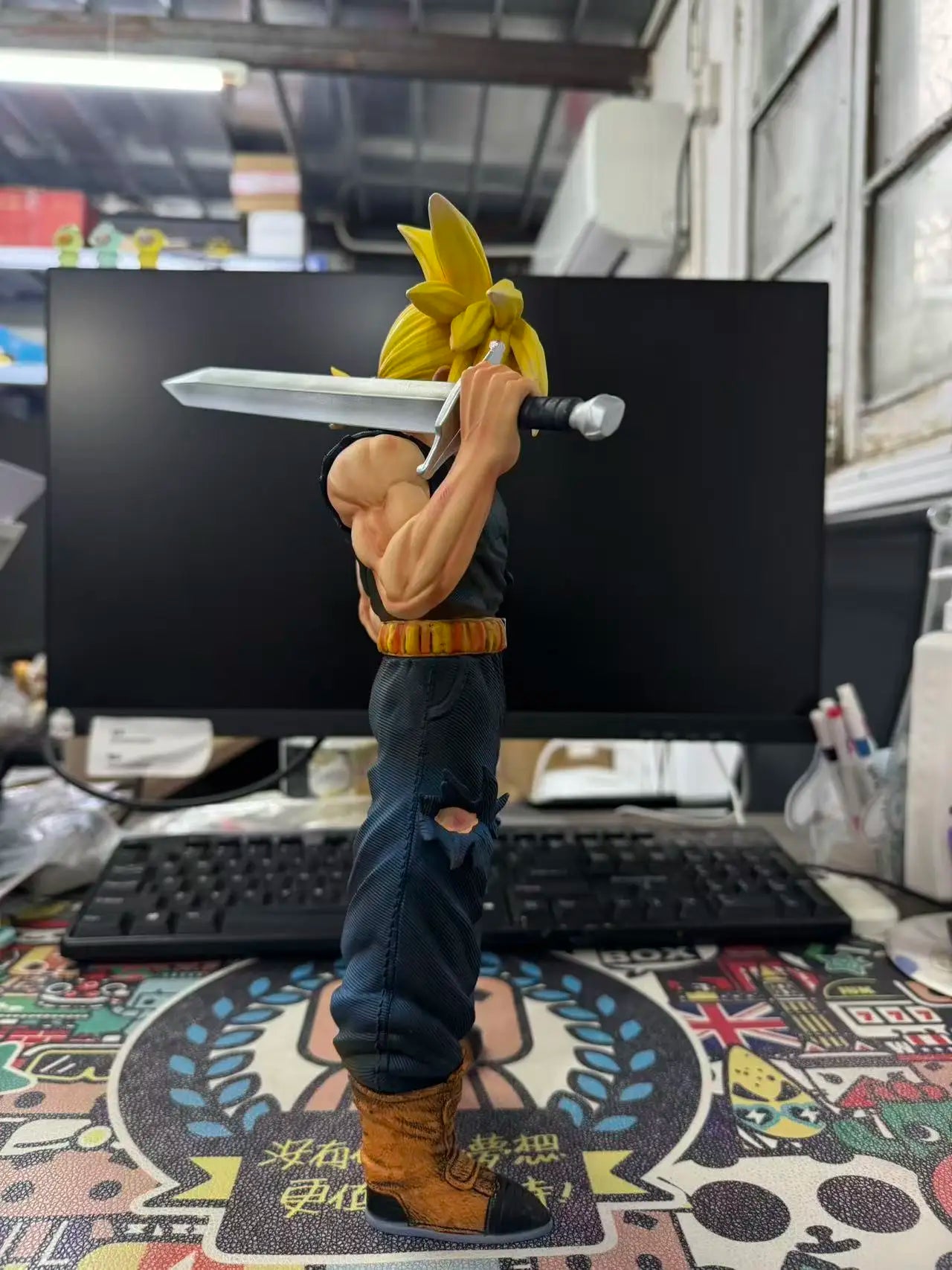 30cm Dragon Ball Z Trunks Figure Replace Heads Future Trunks Super Saiyan Action Figures Collection Mode Toys Gifts